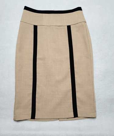 Xoxo XOXO Beige pencil skirt with bronze zipper in