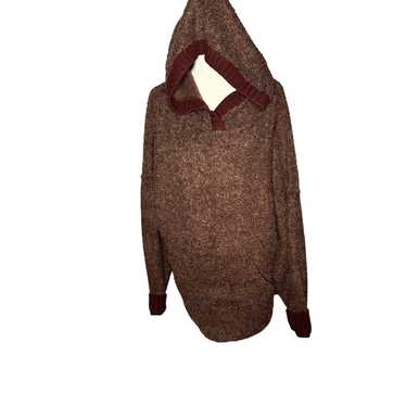 Free People Free People Boucle Knit Hooded Sweate… - image 1