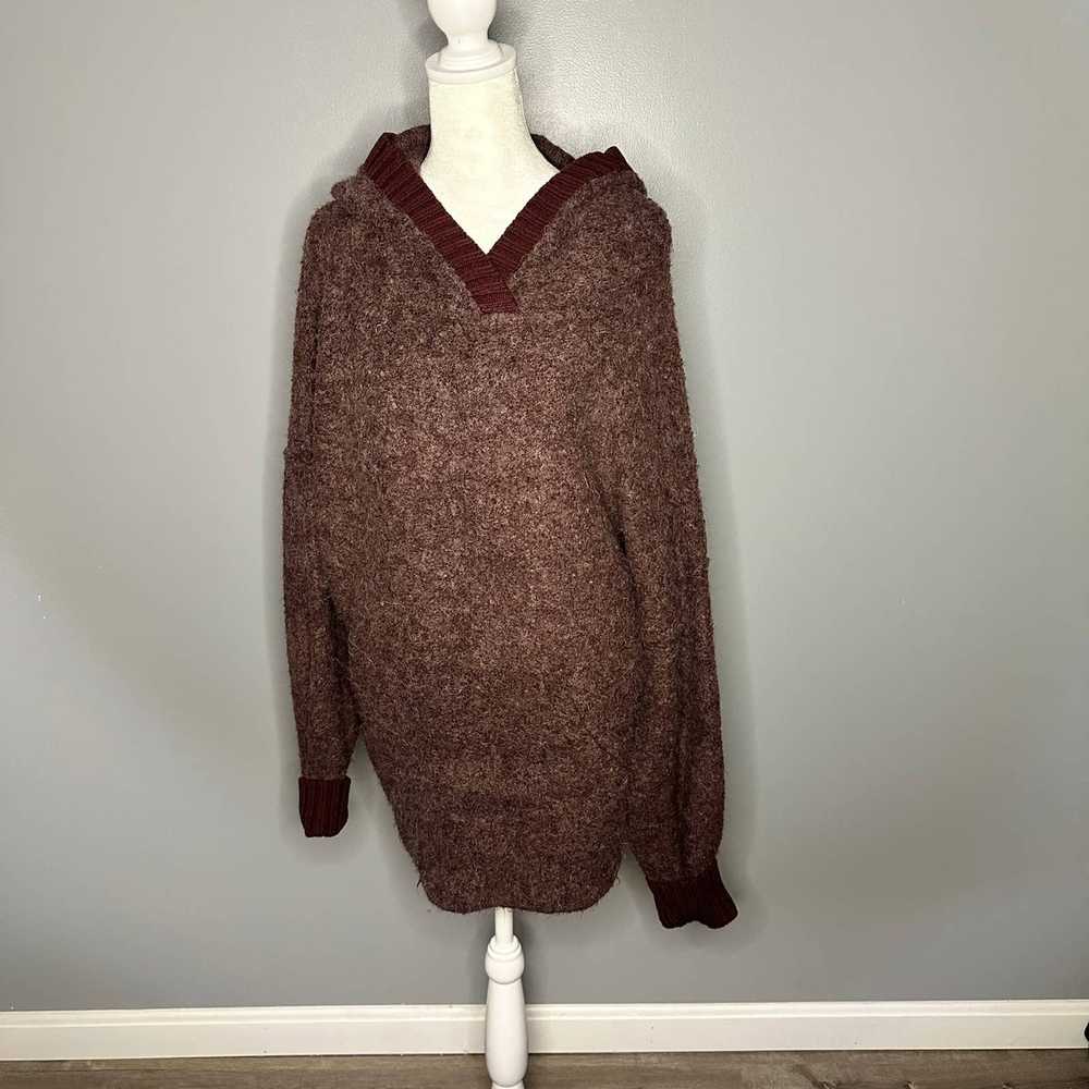 Free People Free People Boucle Knit Hooded Sweate… - image 4