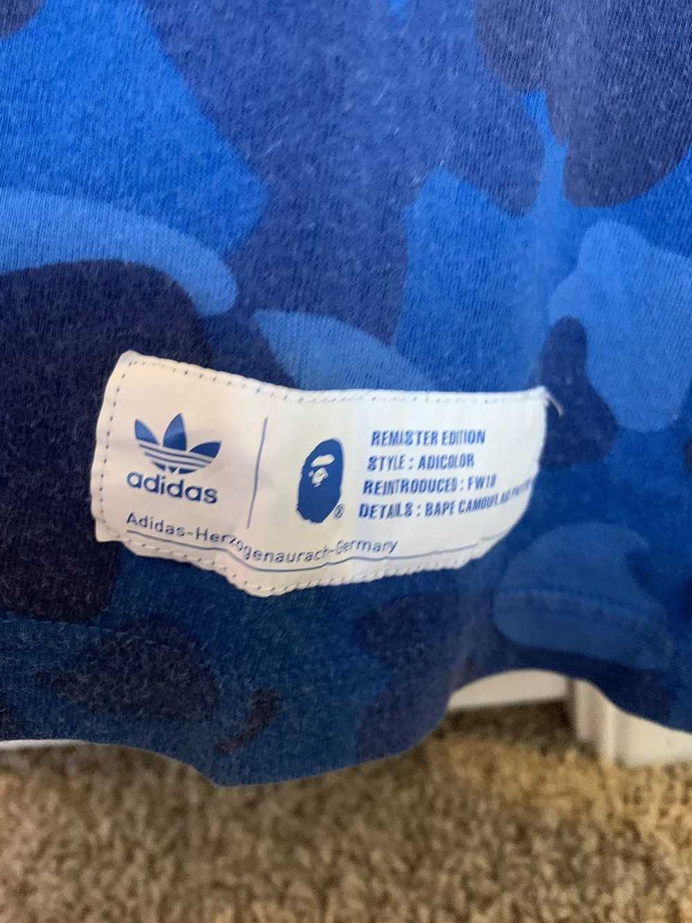 Adidas × Bape Bape x Adidas Blue T-Shirt - image 2