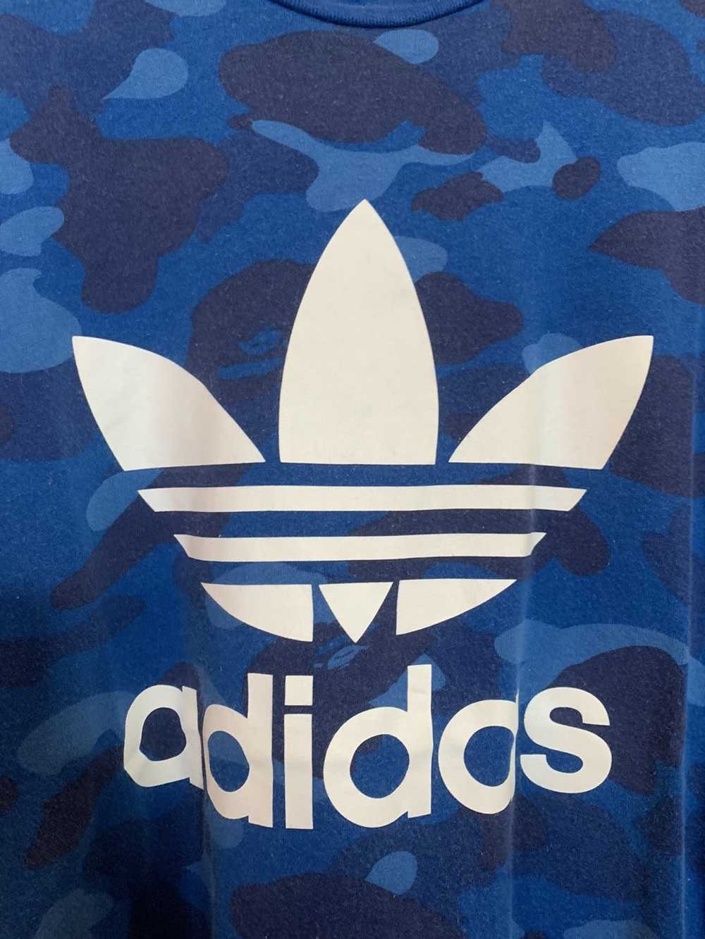 Adidas × Bape Bape x Adidas Blue T-Shirt - image 3