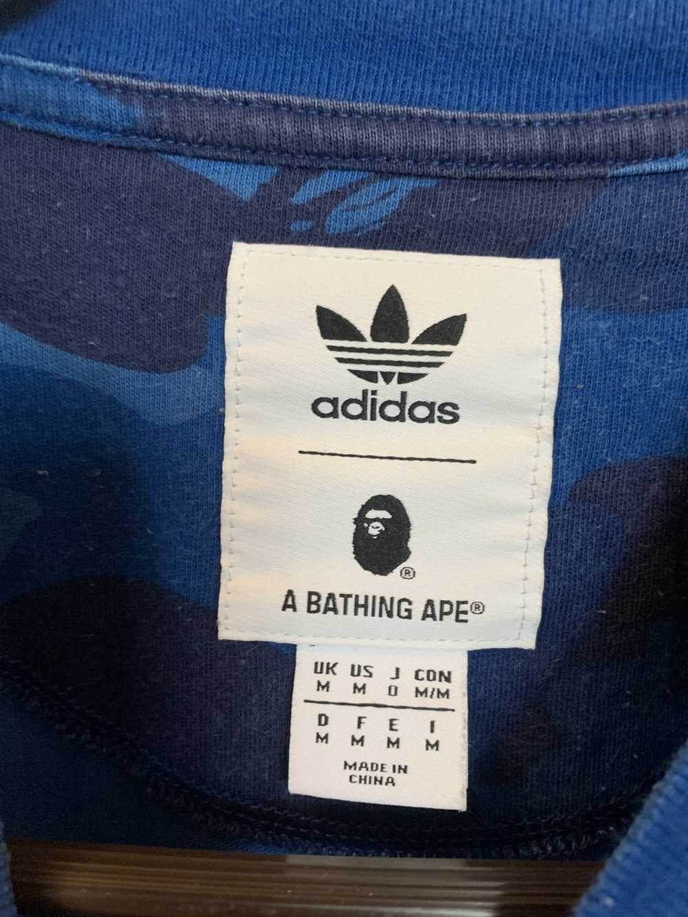 Adidas × Bape Bape x Adidas Blue T-Shirt - image 4