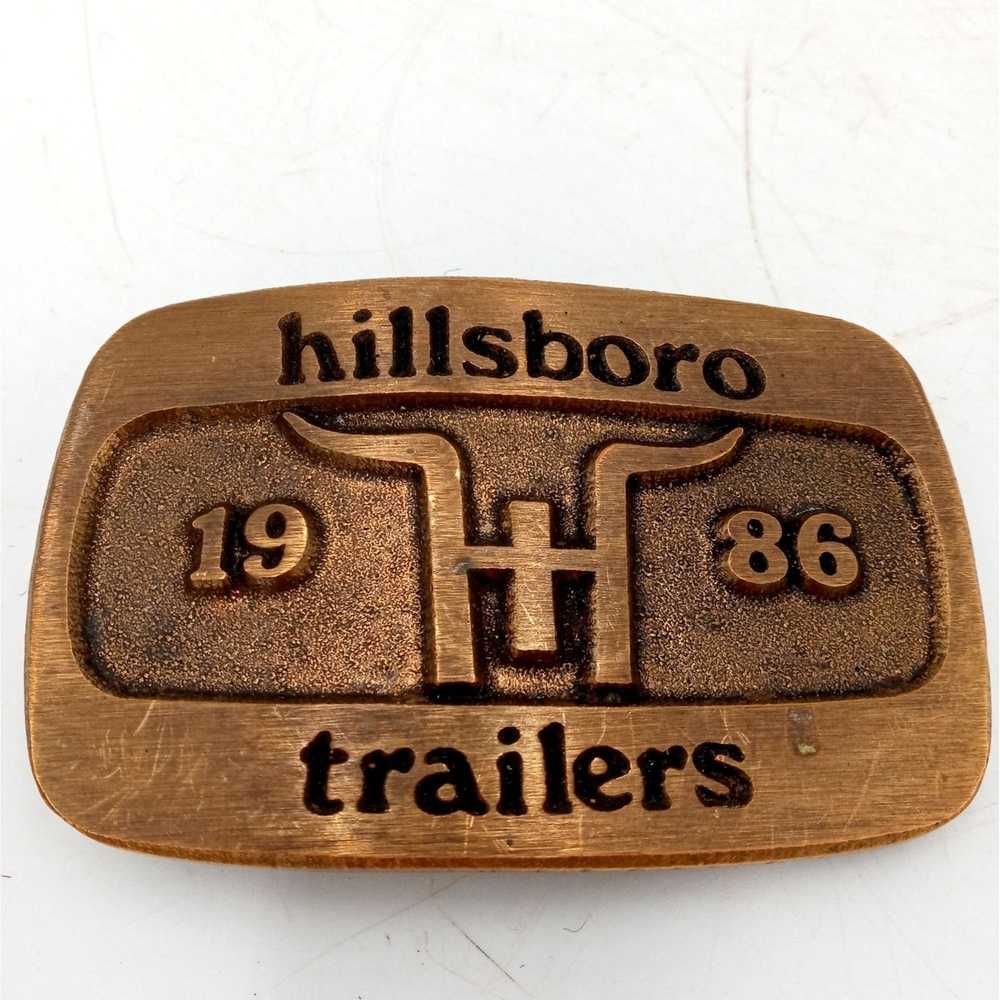 Vintage Hillsboro Trailers Belt Buckle Cattle Hau… - image 6