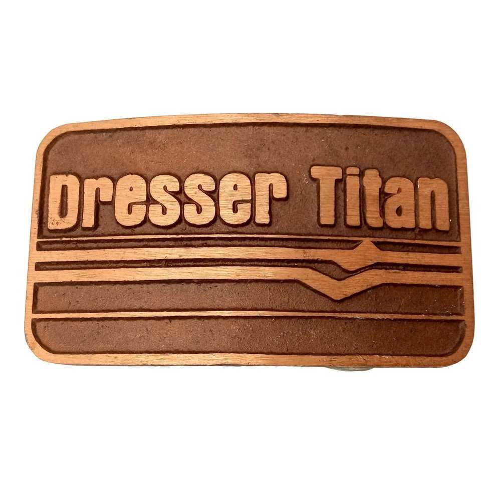 Vintage Dresser Titan Belt Buckle Gas Oil Drilling Pumping Roughneck