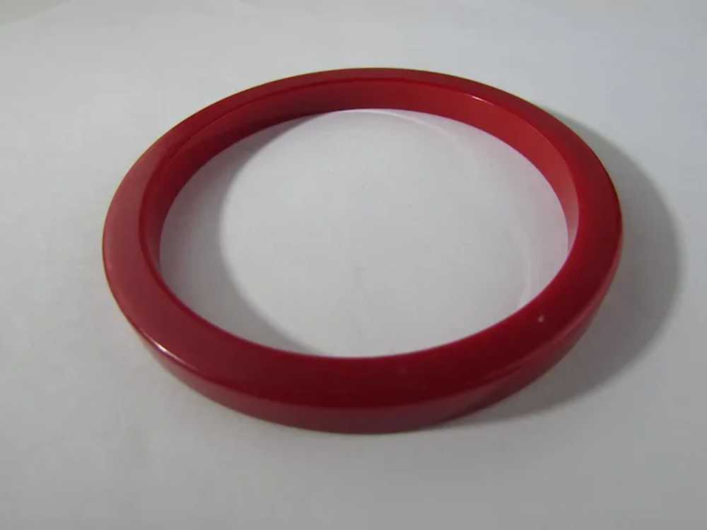 Bakelite Trio of Bangles in Cherry Red, Yellow an… - image 9