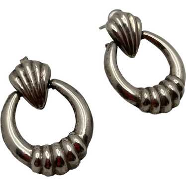 Articulated Sterling Silver Hoop Earrings
