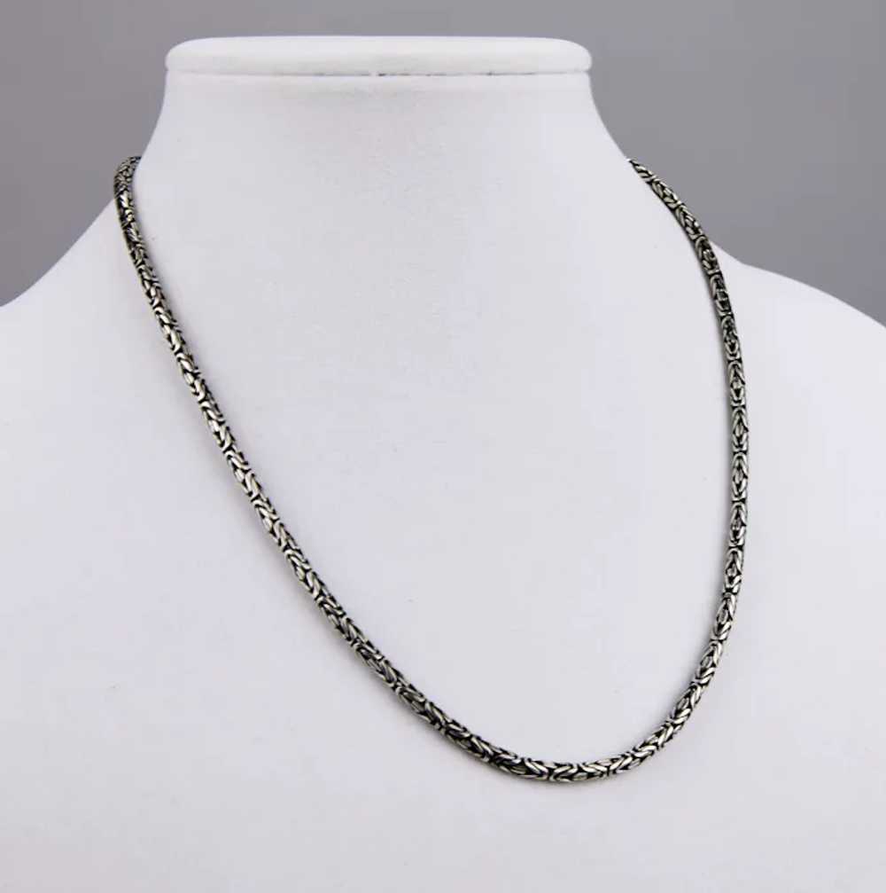 Byzantine Style Sterling Silver Neck Chain 20 Inc… - image 4