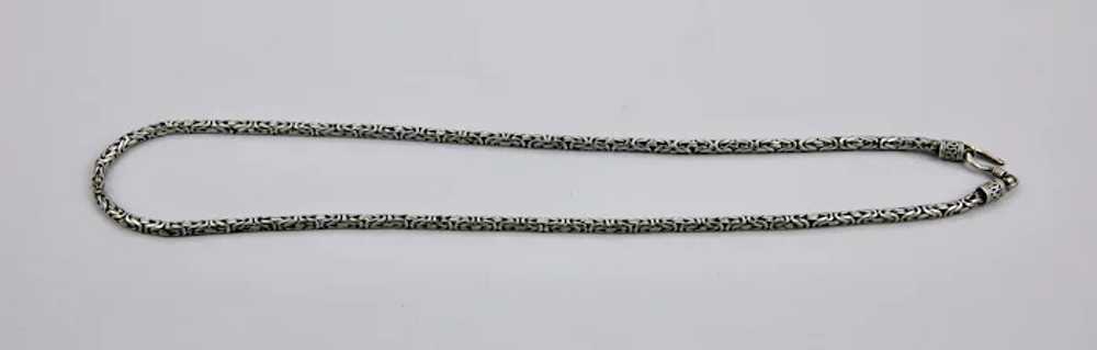 Byzantine Style Sterling Silver Neck Chain 20 Inc… - image 6