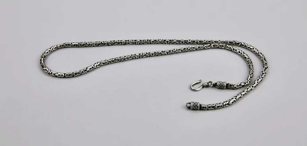 Byzantine Style Sterling Silver Neck Chain 20 Inc… - image 8