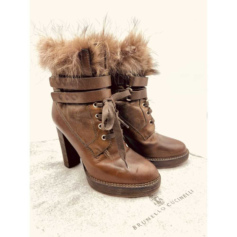 Brunello Cucinelli Leather ankle boots - image 3