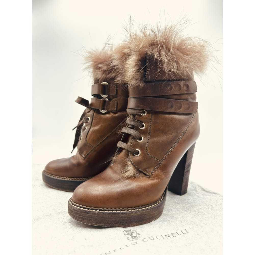 Brunello Cucinelli Leather ankle boots - image 4