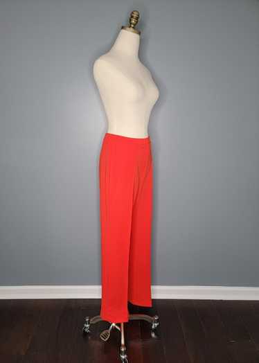 1960s Pykettes Red Polyester Pants Red Vintage Tr… - image 1