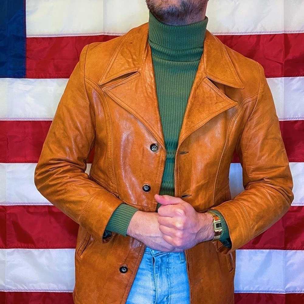 Vintage Vintage tan leather jacket - image 1