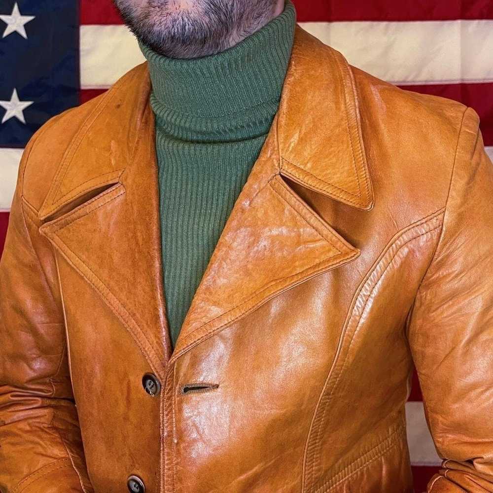 Vintage Vintage tan leather jacket - image 2