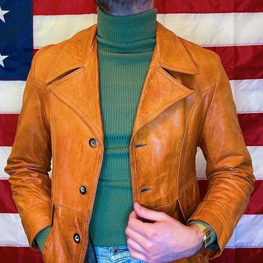 Vintage Vintage tan leather jacket - image 3