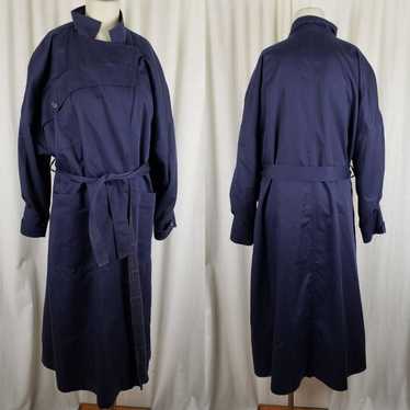 Vintage Arrivo 80s Belted Trench Coat Wool Flannel