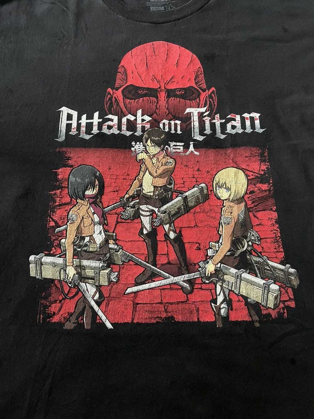 Anima × Japanese Brand Attack On Titan Tshirt (Er… - image 1