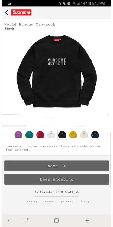 Supreme Supreme world famous embroidered crewneck