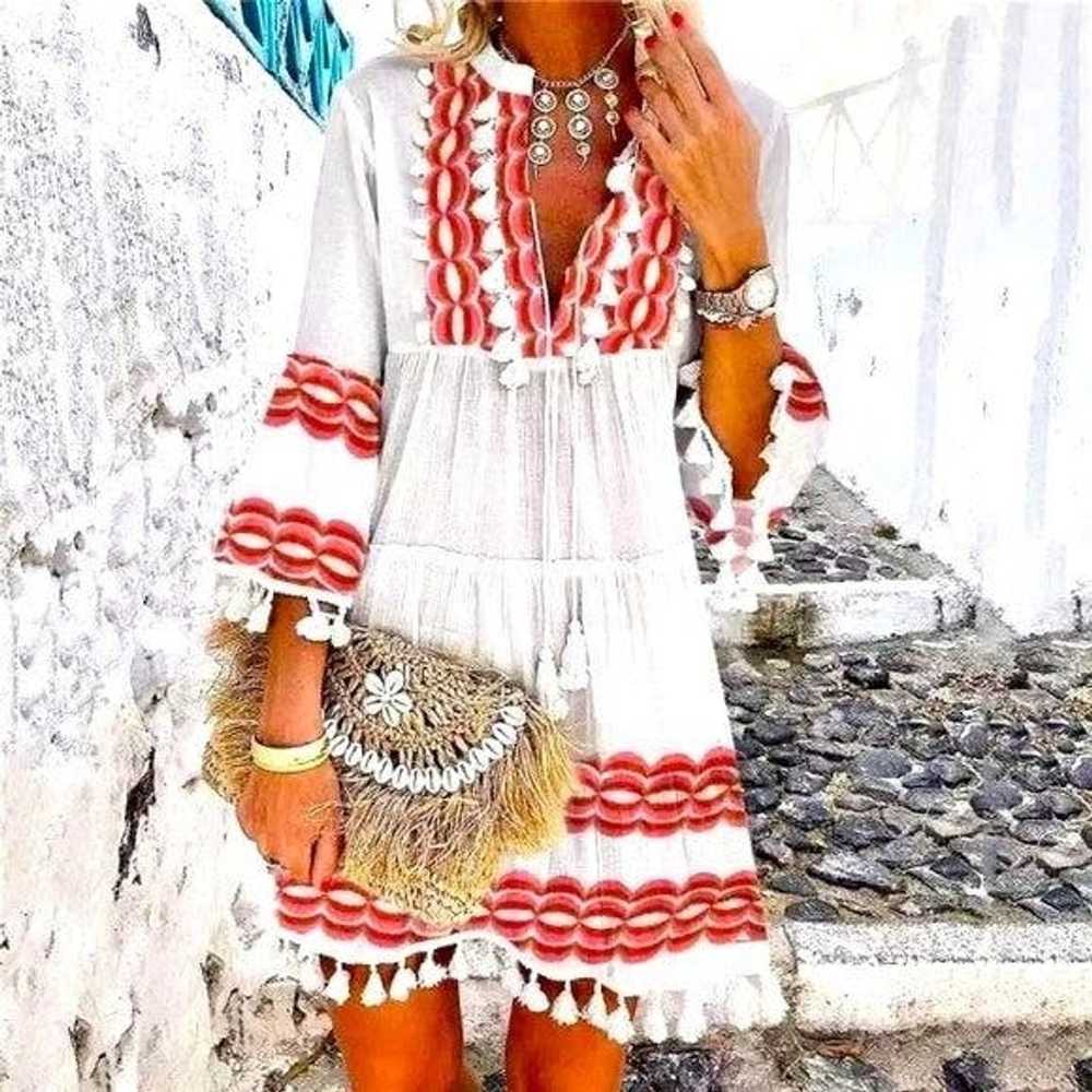 Other Order Plus Co. Bohemian Tassel Sheath Dress - image 1