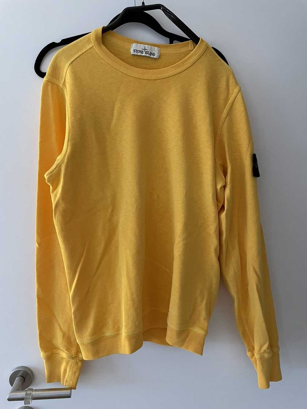 Stone Island Yellow crew neck stone island - image 1