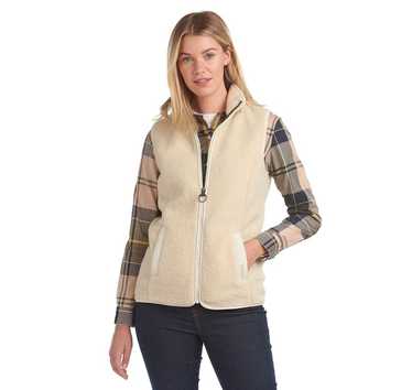 Barbour Barbour Milburn White Fleece Women's Gilet - image 1