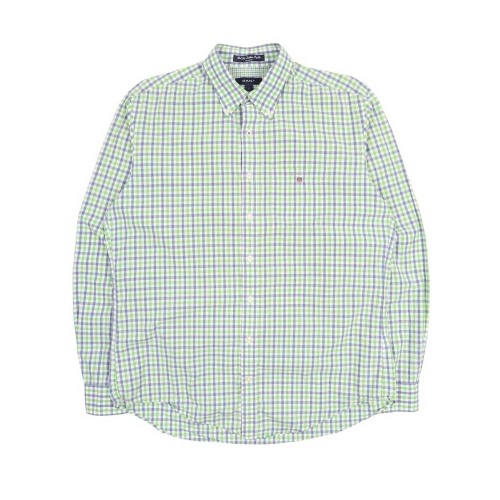 Gant Men's GANT Green Blue Gingham Check Bel Air … - image 1