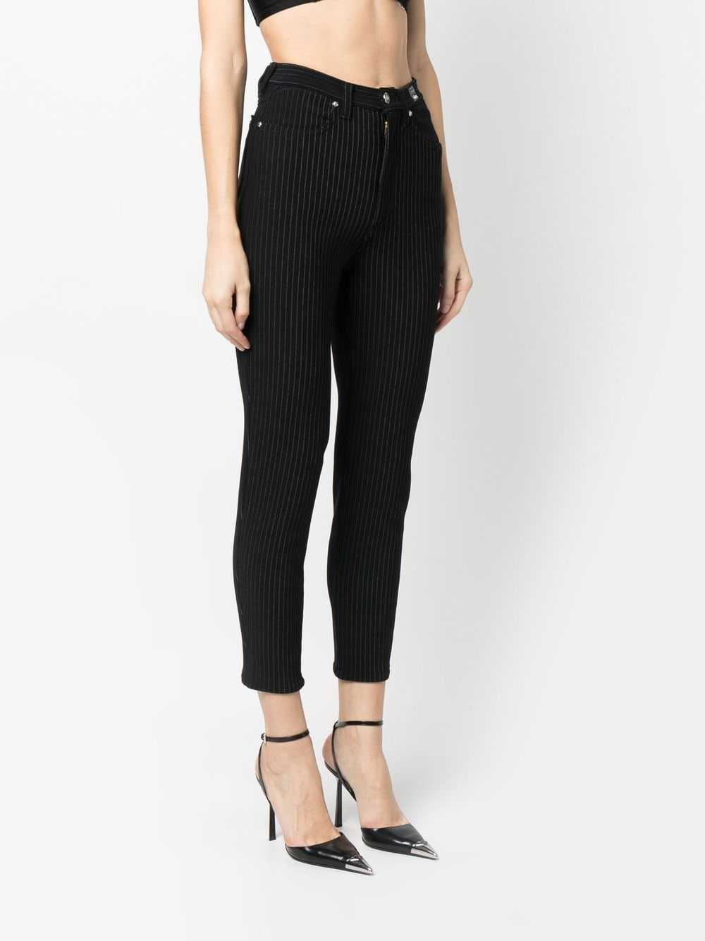 Versace Pre-Owned 2000s pinstripe skinny-cut trou… - image 3