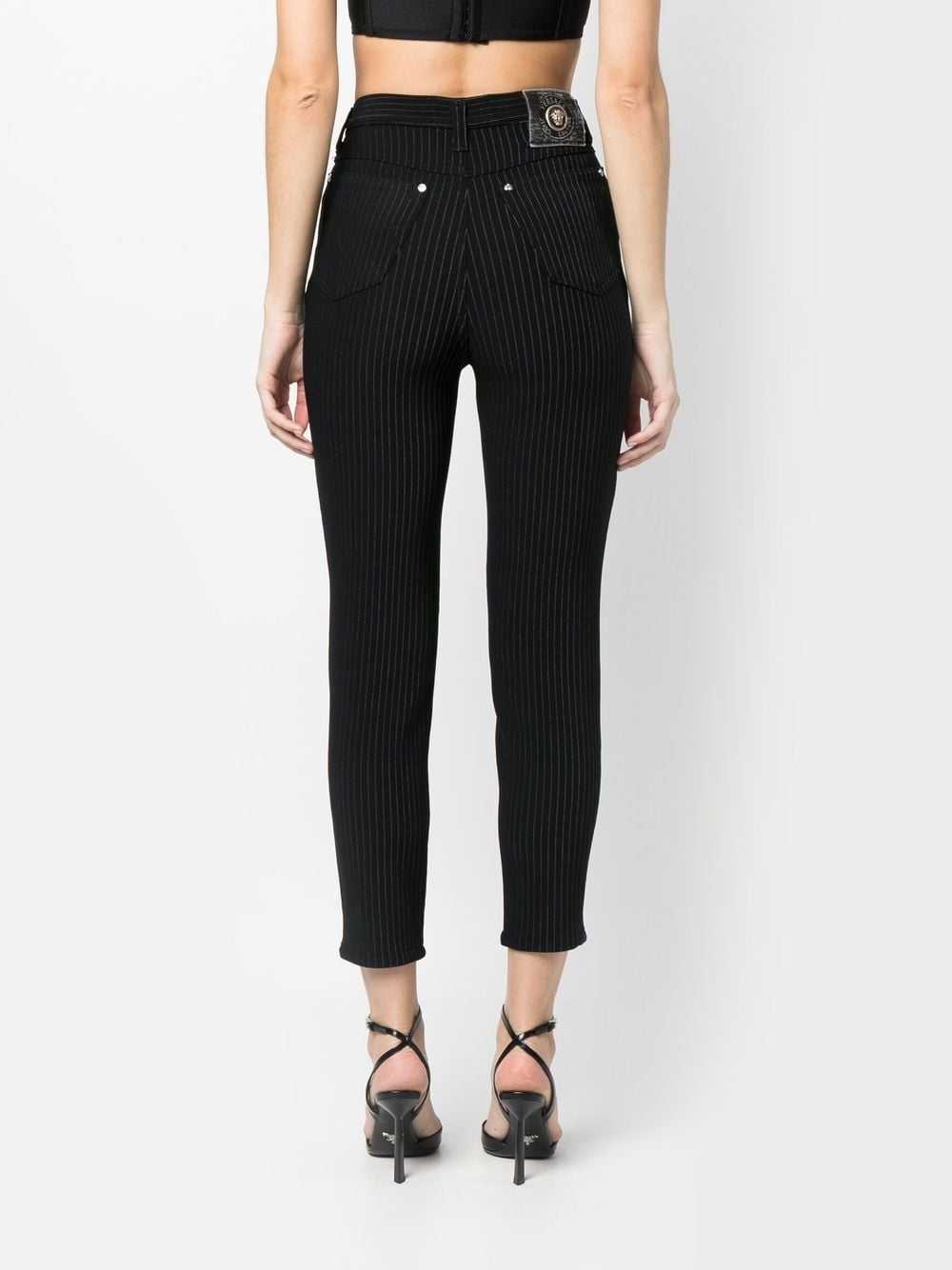 Versace Pre-Owned 2000s pinstripe skinny-cut trou… - image 4