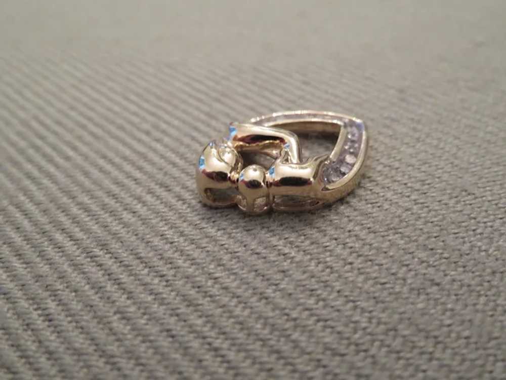 14k  yellow gold and diamond  "MOTHER AND CHILD" … - image 3
