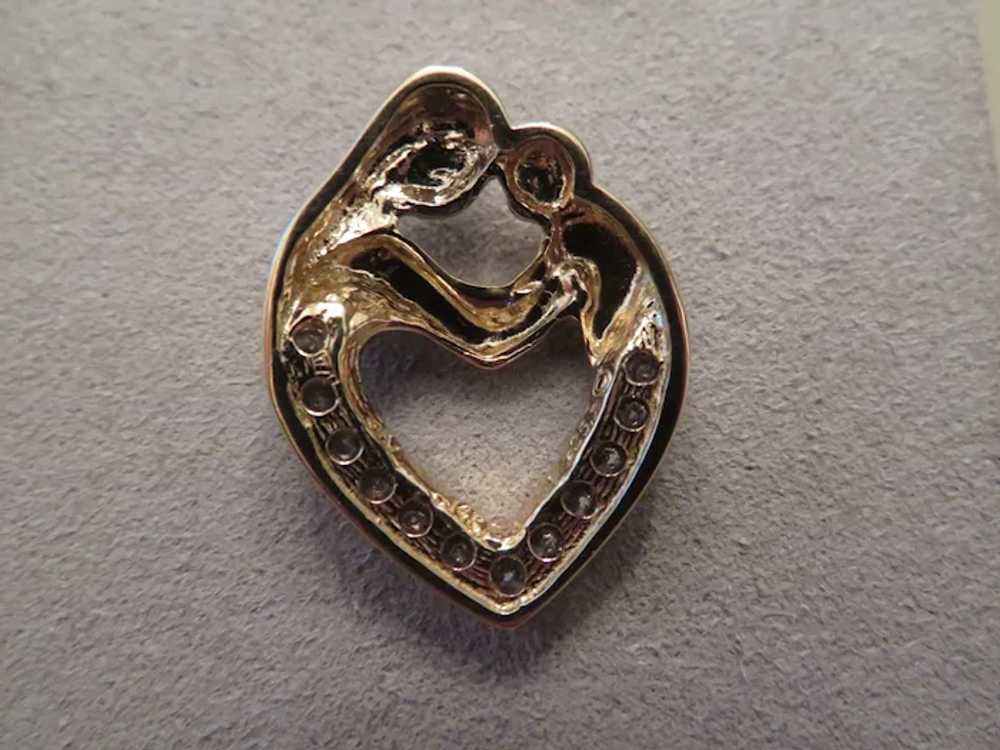 14k  yellow gold and diamond  "MOTHER AND CHILD" … - image 4