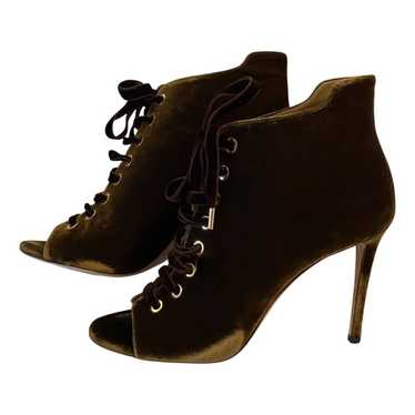 Jimmy Choo Velvet lace up boots - image 1