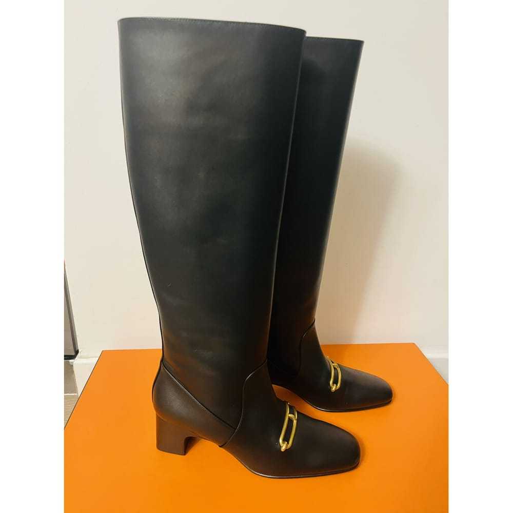 Hermès Leather riding boots - image 4