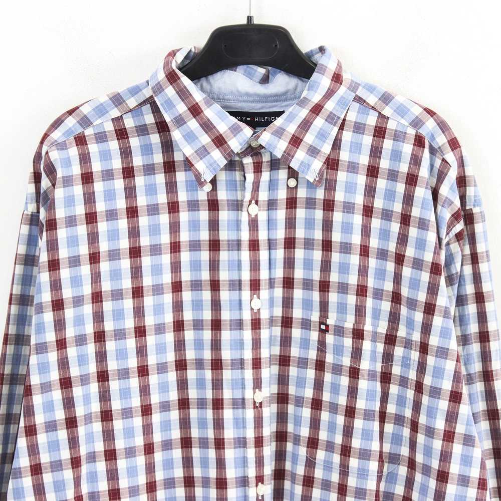 Tommy Hilfiger Casual Shirt Check Plaid Tartan Lo… - image 2