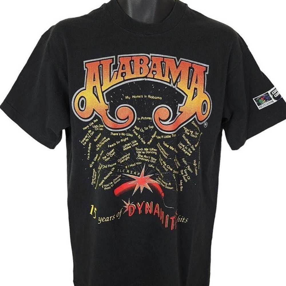 Vintage 90s Alabama Band T-Shirt In Pictures Tour 95 Funny Glamour