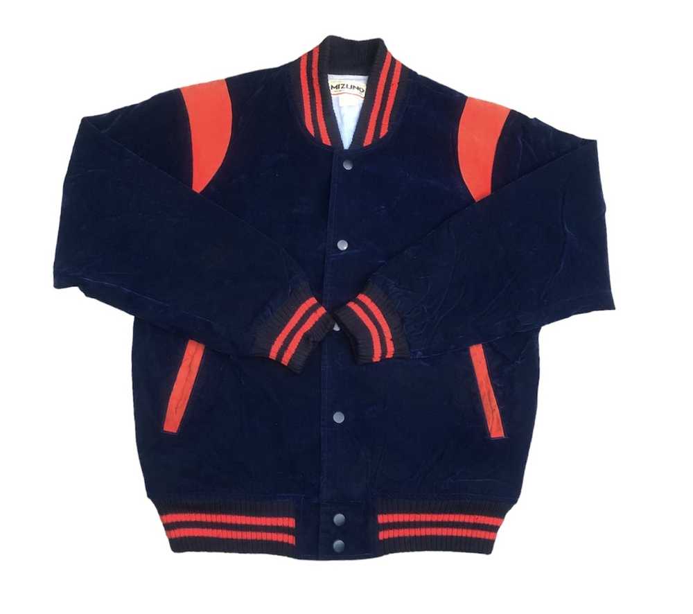 Mizuno Vintage MIZUNO Velvet Varsity Jacket Sport… - image 1