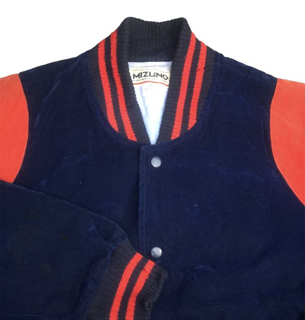 Mizuno Vintage MIZUNO Velvet Varsity Jacket Sport… - image 3