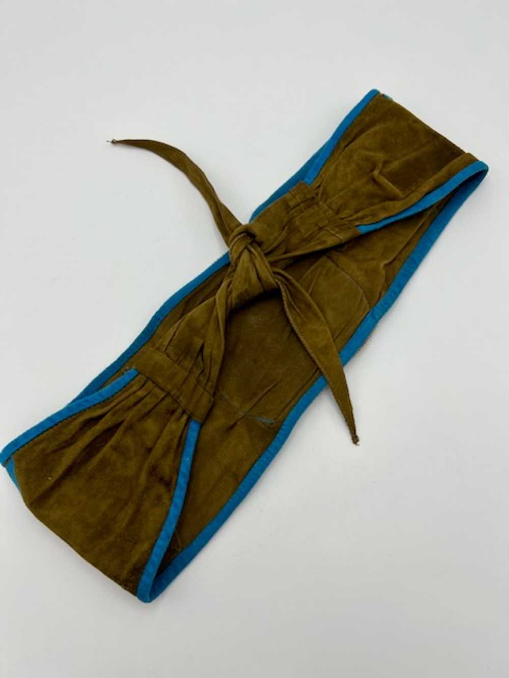 Lisandro Sarasola Olive Leather Tie Belt - image 4