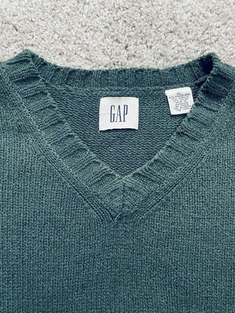 Gap × Other × Vintage Vintage 90s Gap V Neck Pull… - image 4