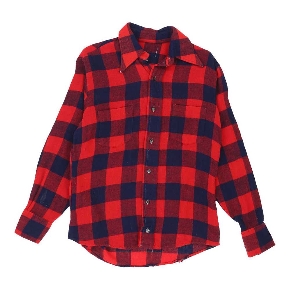 Vintage Montgomery Ward Flannel Shirt - Medium Re… - image 1