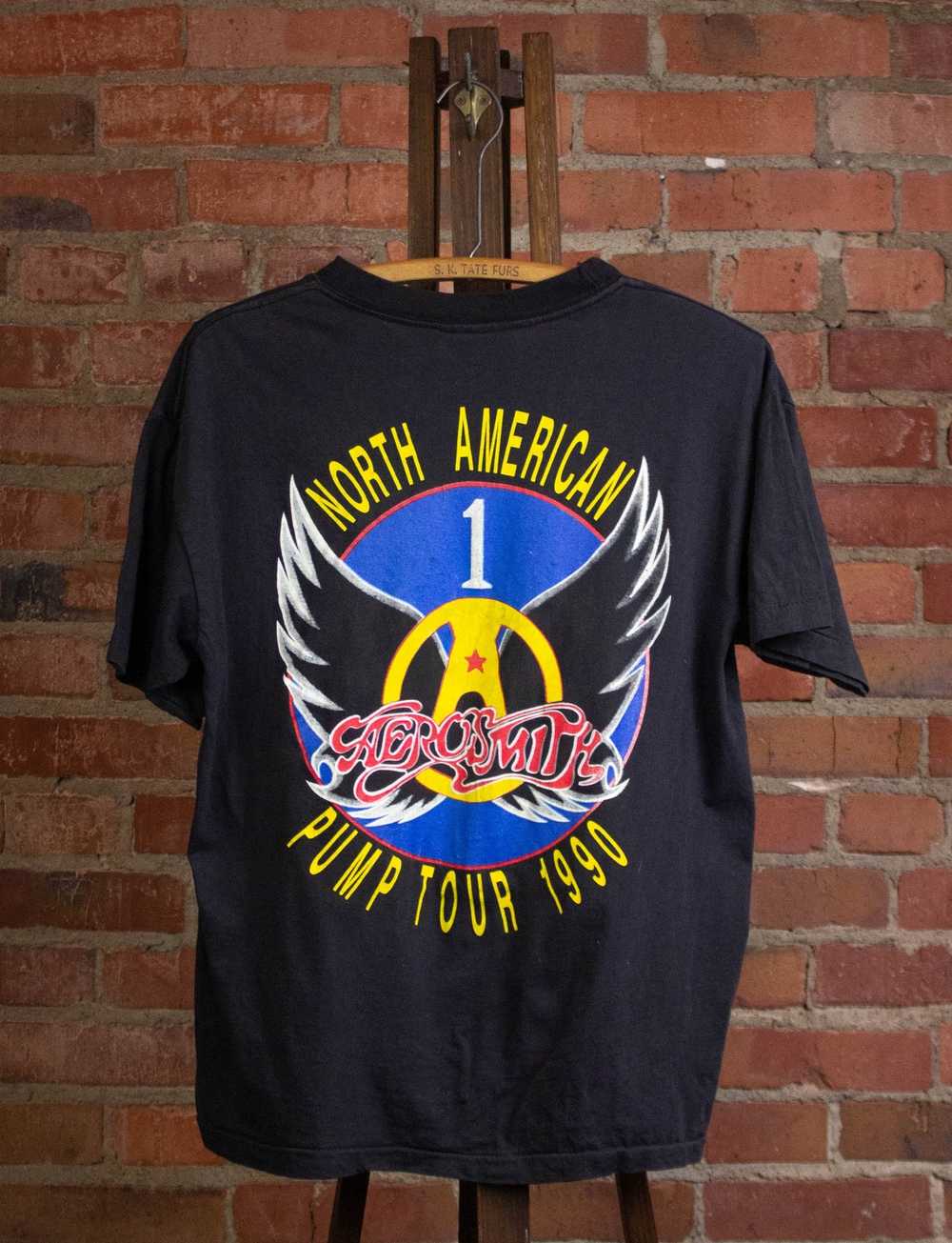 Band Tees × Vintage Aerosmith 1989 Pump North Ame… - image 2