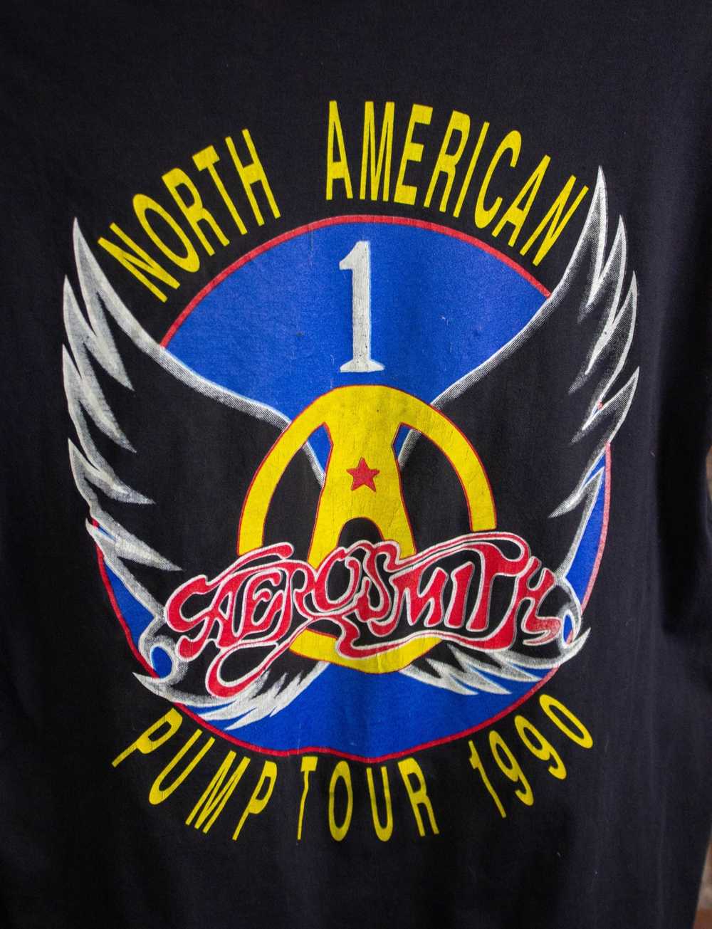 Band Tees × Vintage Aerosmith 1989 Pump North Ame… - image 3