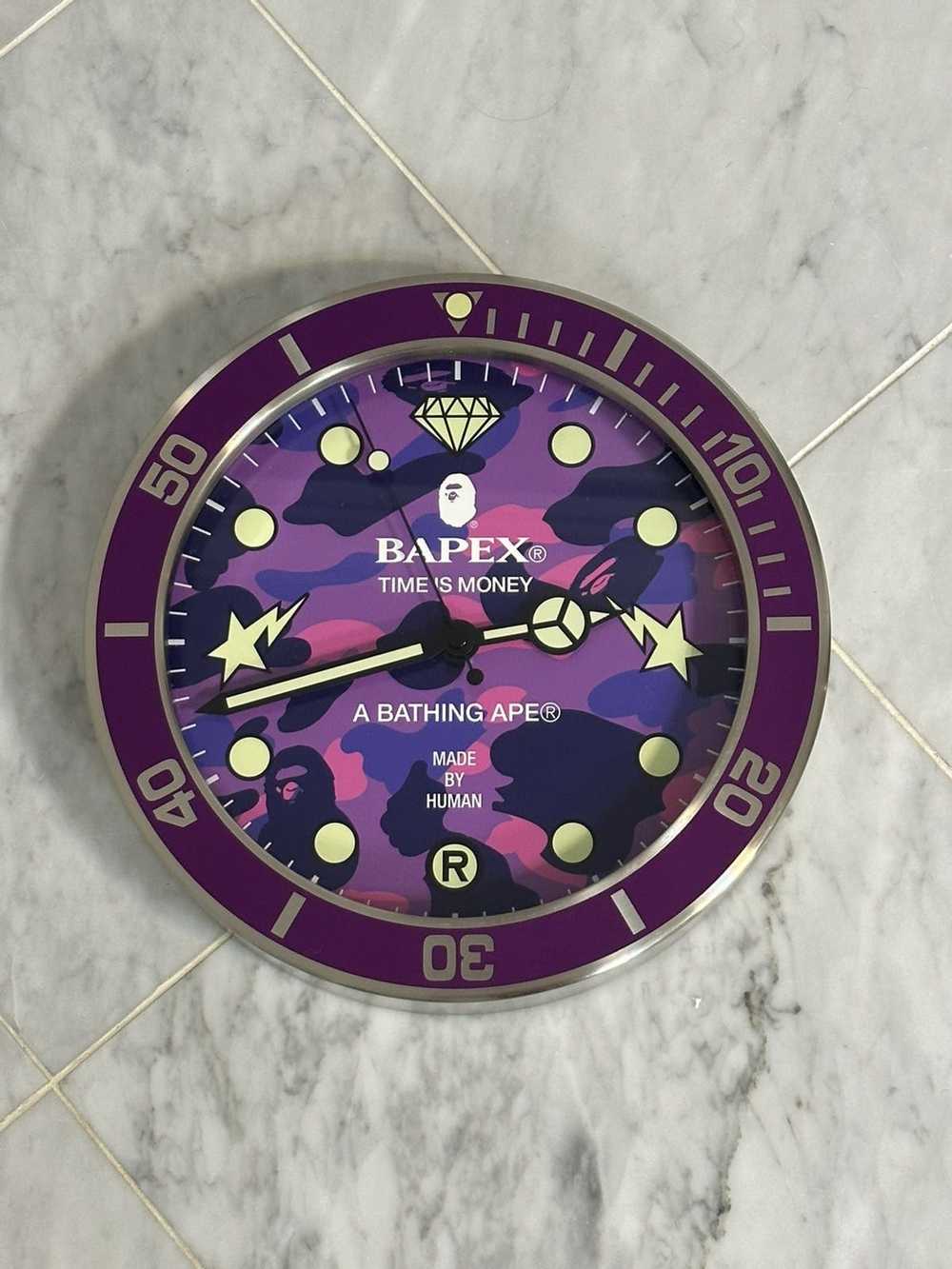 Bape Purple Camo Bapex Wall Clock - image 1
