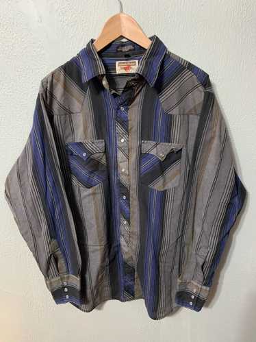 West Vintage 1980s Western Youngbloods Striped Shi