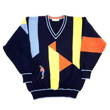 Vintage M&S Jumper, Size M, V Neck Pullover, Navy Blue Sweater, St