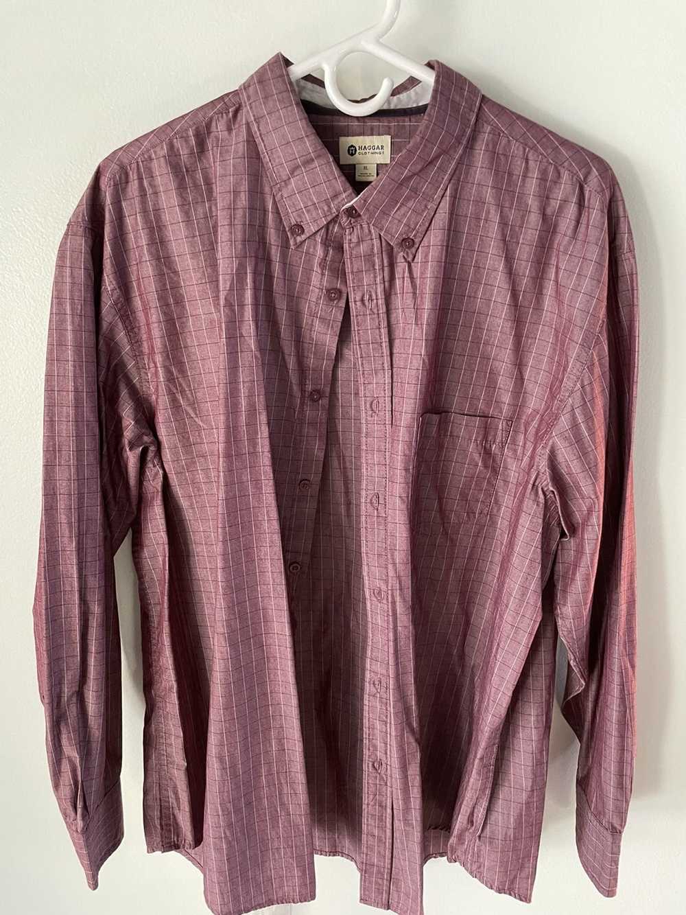 Haggar Long Sleeve Plaid Shirt - image 1