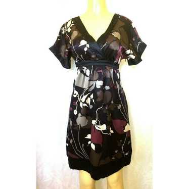 Alexina Black Floral Fitted Ted Baker Dress