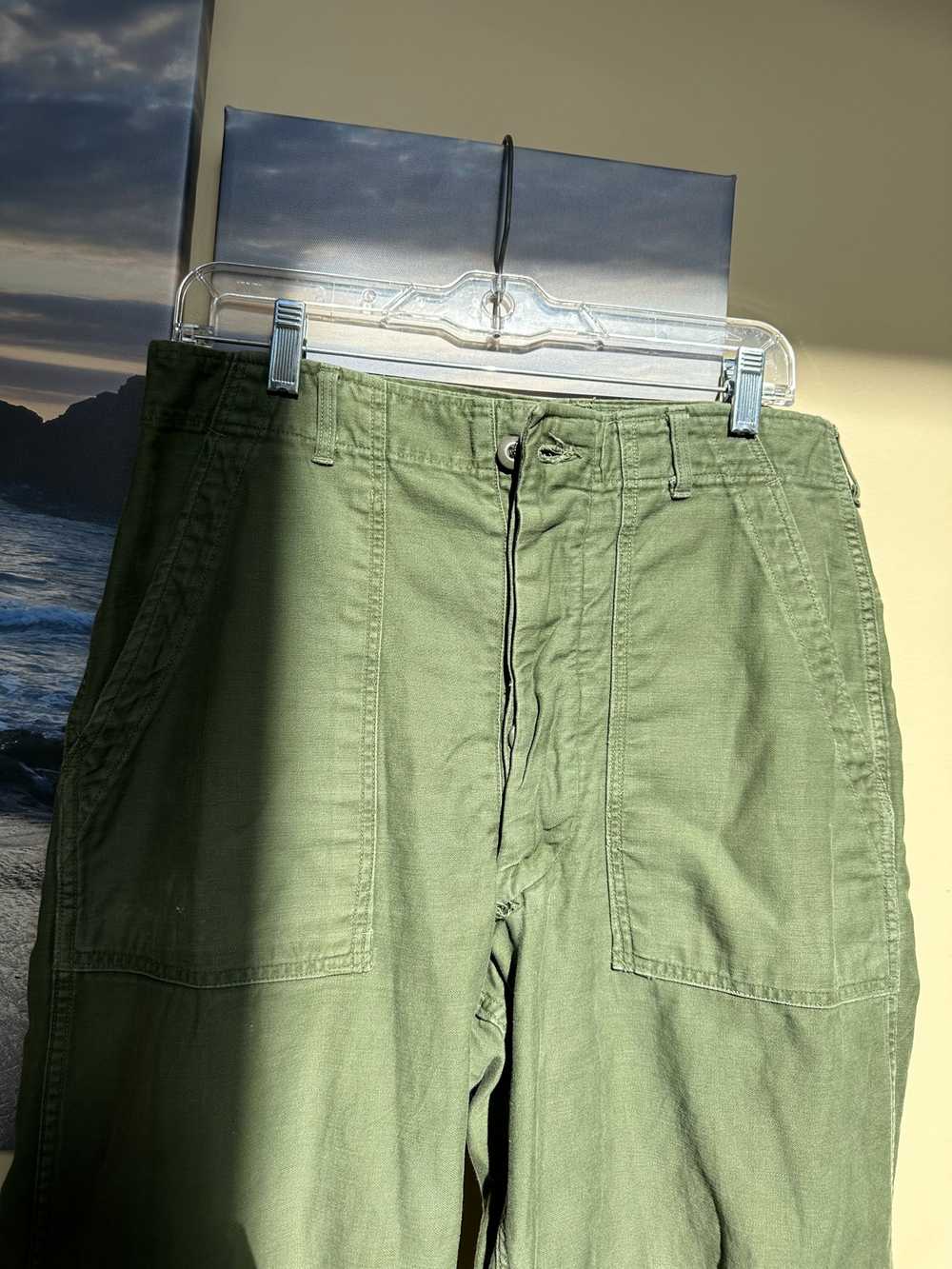 Japanese Brand Vintage Double knee military green… - image 3