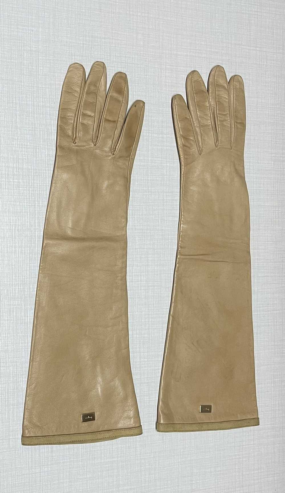 Salvatore Ferragamo Ferragamo Leather Gloves (Lon… - image 1