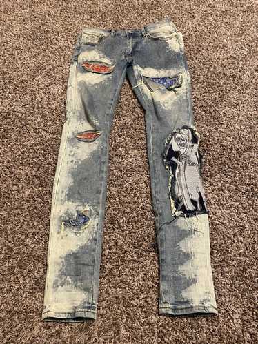 MNML, Jeans, Mnml La Skeleton Bandana Button Fly Jeans 29