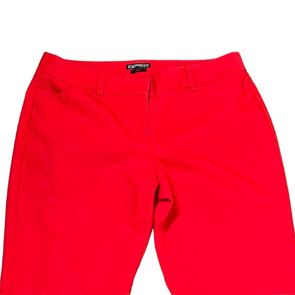 Express Express Editor Pants 8R Red Womens Stretc… - image 2